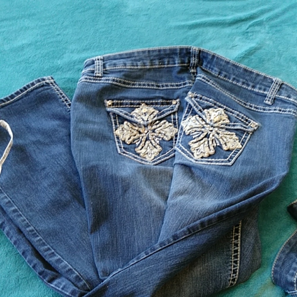 Womens embellished jeans